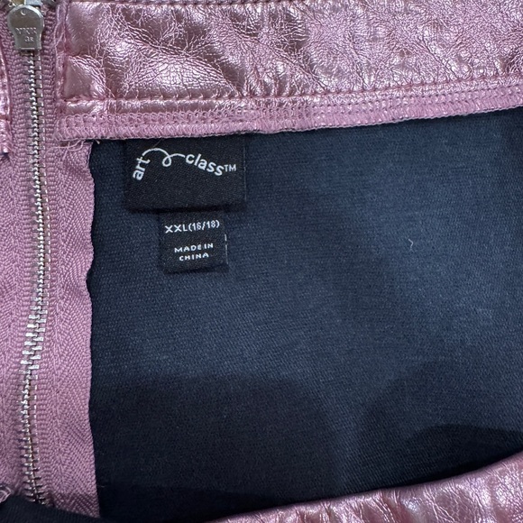 Art Class Rose Shimmering Pink Metallic Skirt Size 16/18 (girls) - Picture 3 of 7